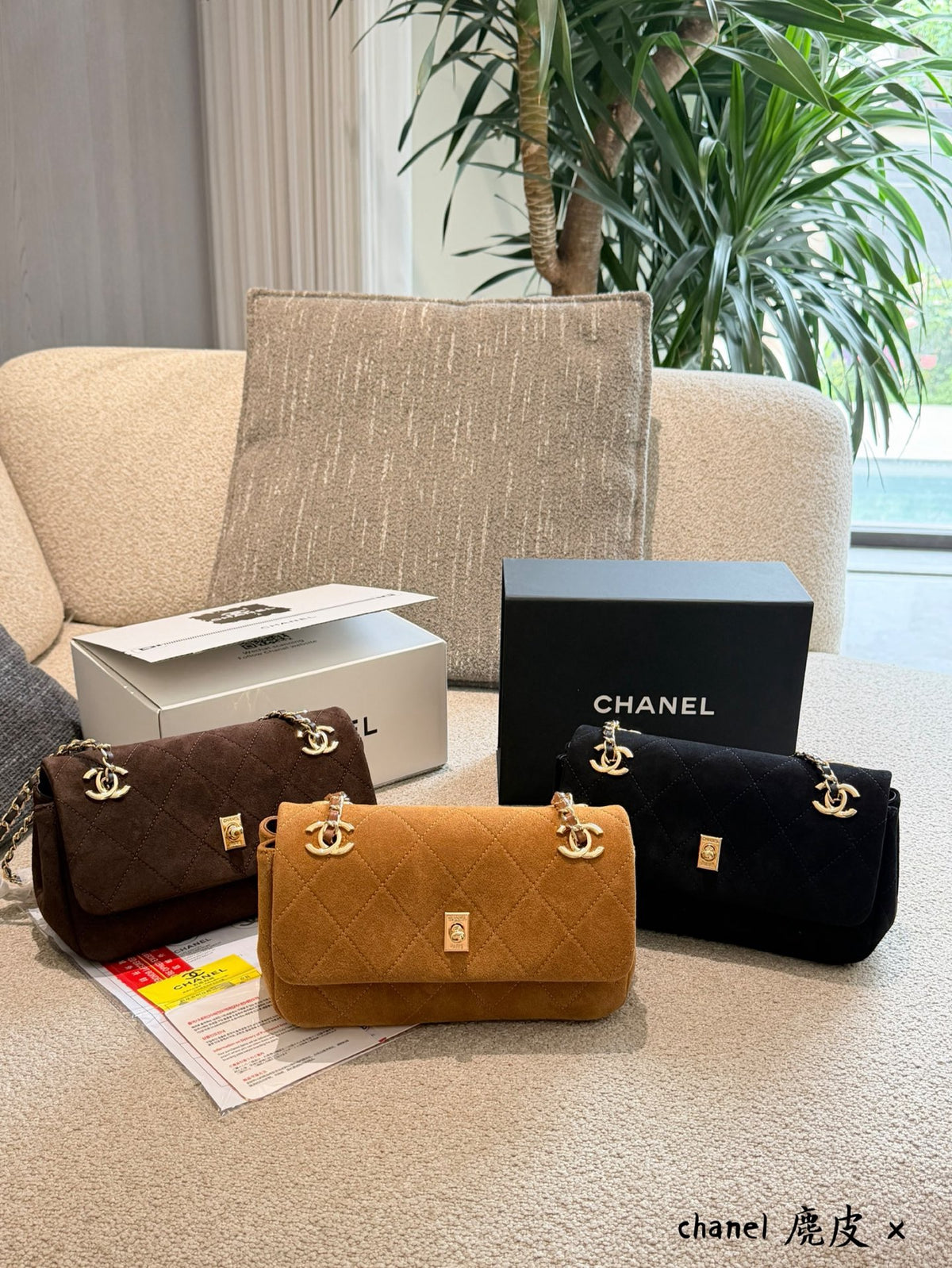 Suede Mini Flap Bag