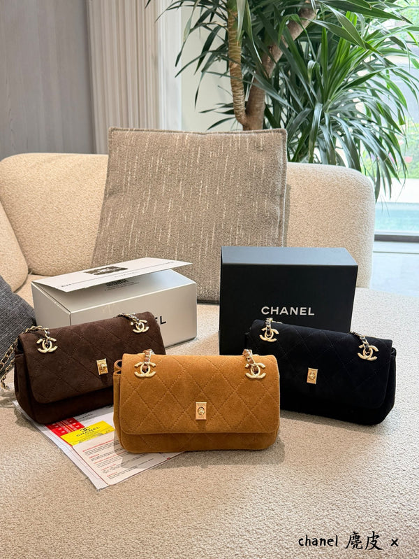 Suede Mini Flap Bag
