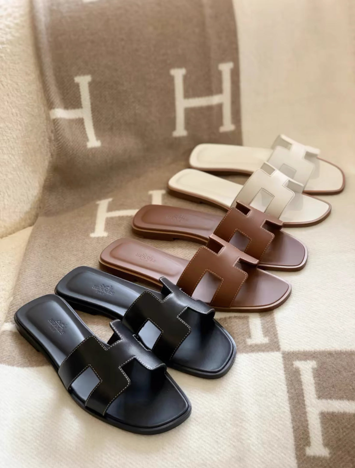 Oran Sandals Box Calfskin
