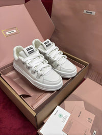 Leather White Low Top Sneakers