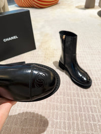 Calfskin Cap Toe Short Boots
