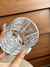 Maison Tumbler Cannage Transparent Crystal Glasses Set of 4
