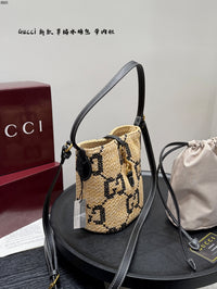Raffia Bucket Bag