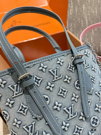 Monogram Denim Tote