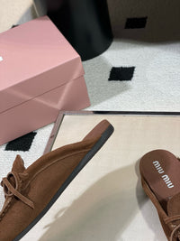 Suede Deck Mules