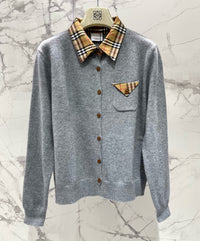 Vintage Check Collar Cardigan