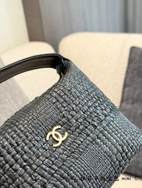 Mini Raffia Vanity Bag