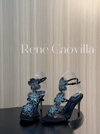 Caovilla Satin Floral Cleo Sandals