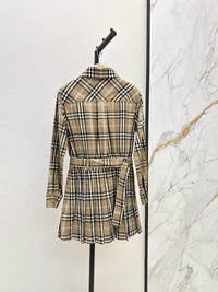 Check Cotton Shirt Dress