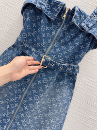 Monogram Denim Dress