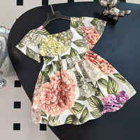 Floral Flutter Sleeve Dress