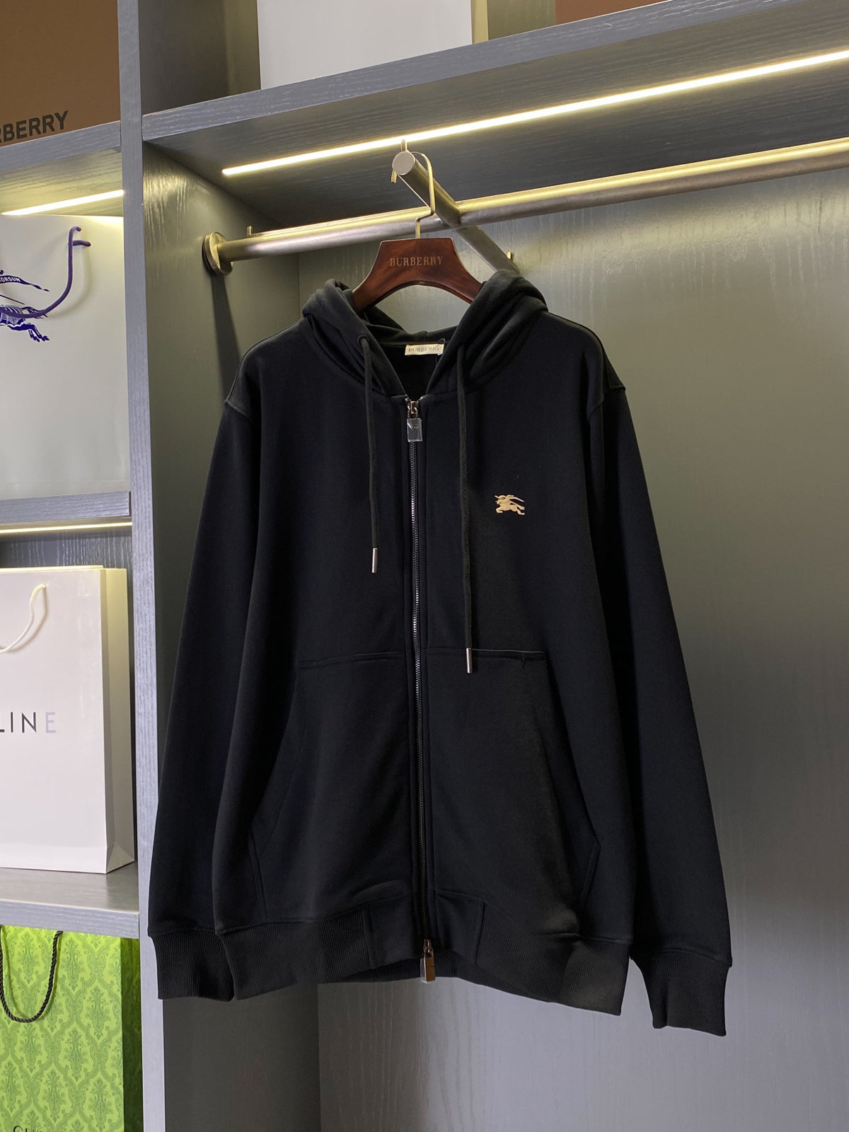 Check Zip Hoodie