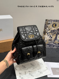Caro Cannage Leather Backpack