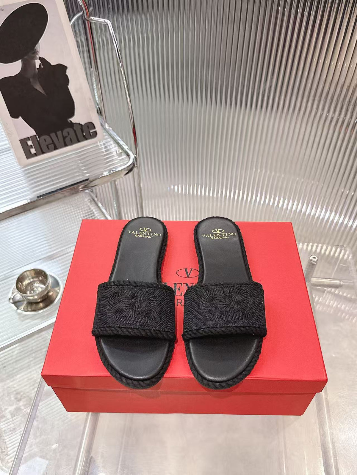 VLogo Espadrille Slides