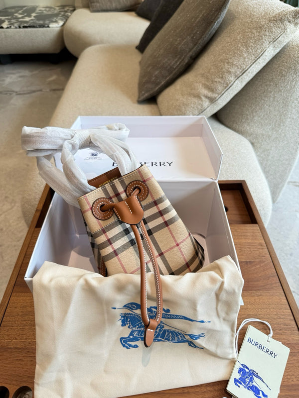 Mini Check Bucket Bag