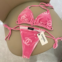 Logo 3-Piece Terry Cloth Bikini Set
