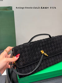 Andiamo Intrecciato Suede Clutch