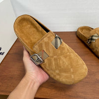 Check Suede Urchin Clogs
