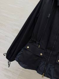 26S Adenium Hooded Gabardine Taffeta Jacket