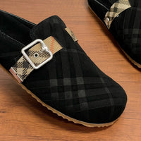 Check Suede Urchin Clogs