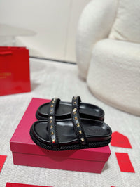 Garavani Rockstud Rope Flat Sandals