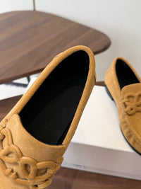 Double L Suede Loafers