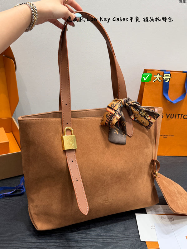 Low Key Suede Tote Bag