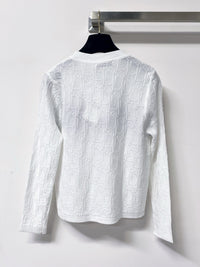 Oblique Jacquard Knit Cardigan