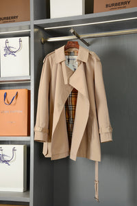 Check Trench Coat