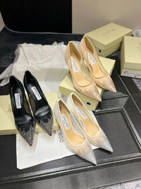 Love Embellished Mesh Pumps