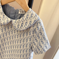 Monogram Pleated Dress