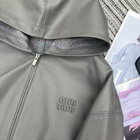 26S Nappa Leather Hoodie
