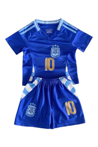 Messi #10 Blue Kids Soccer Jersey Set