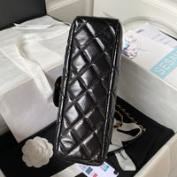 Shiny Crumpled Calfskin Hobo Bag