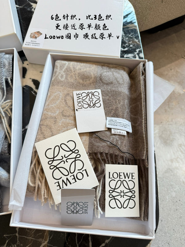 Wool-Cashmere Anagram Scarf