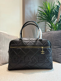 Stitched Maxi Logo Bowling Bag