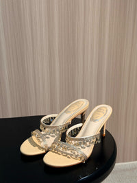 Caovilla Chandelier Heeled Mules