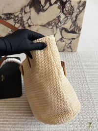 Crochet Leather Tote Bag