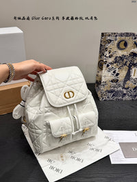 Caro Cannage Leather Backpack