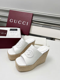 Leather Espadrille Wedges