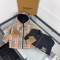 Reversible Check Hooded Jacket