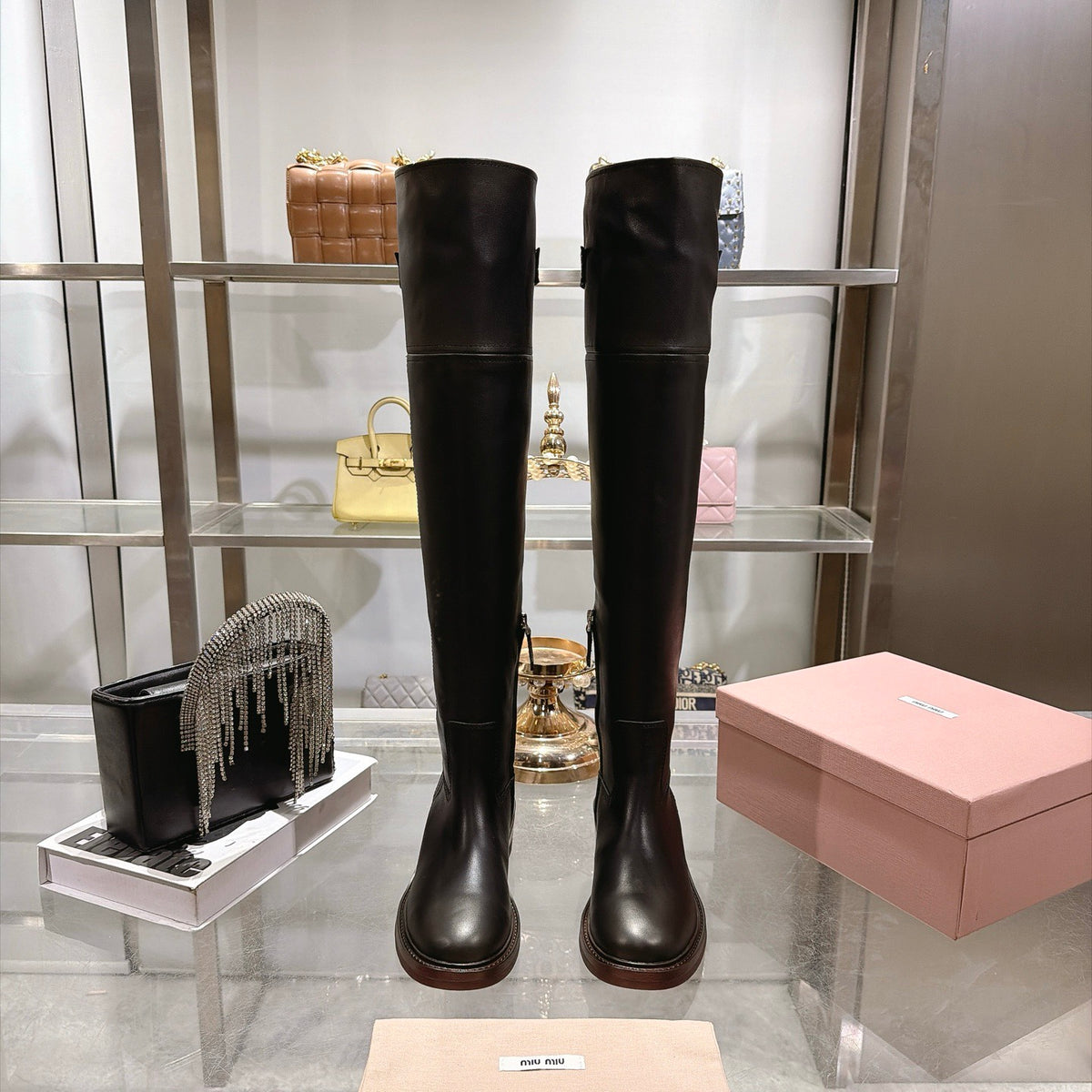 Leather Tall Riding Boots