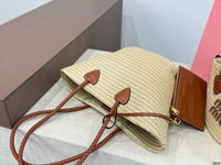 Woven Straw Tote Bag