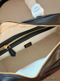 Nappa Leather Pocket Top-Handle Bag