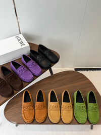 Double L Suede Loafers