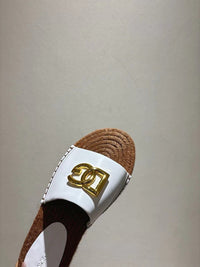 Nappa Leather Espadrille Sliders