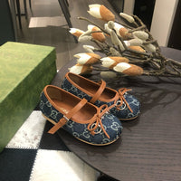 Horsebit Ballet Flat Blue Denim