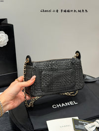 Raffia Chain Shoulder Bag