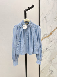 26S Striped Long Sleeve Blouse