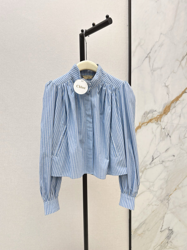 26S Striped Long Sleeve Blouse